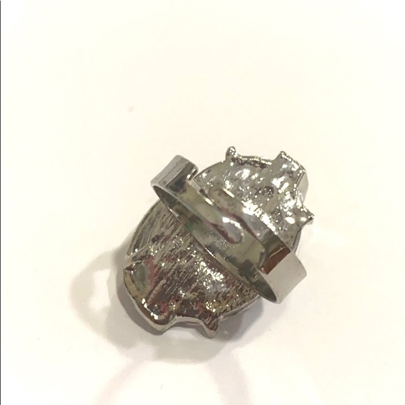 Clear Prism Statement Ring Adjustable Band - Picture 2 of 2